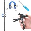 Wolfman Compound Bow Aid Releaser and D Loop Rope, 3&4 Finger Grip 360 Adjustable Aluminum Alloy Archery Release Aids for Hunting Outdoor Accessories view 4