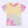 Kids Toddler Boy Girls Clothes Sports Casual Tie Dye Prints Short Sleeves T Shirt Sweat Suit for (Yellow, 2-3 Years) view 3