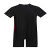 Yartina Unisex Boys Girls Rash Shirt One Piece Color Block Tankini Short Sleeve Boyshort Swimwear Black 12 Years view 4