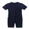 Yartina Unisex Boys Girls Rash Shirt One Piece Color Block Tankini Short Sleeve Boyshort Swimwear Navy Blue 12 Years view 4