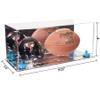 Better Display Cases Acrylic Display Case for Full Size Football and Mini Helmet - Large Rectangle Box with Mirror Case, Light Blue Risers and Mirror Base 19.25" x 8.25" x 8" (B47/A103) view 2