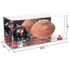 Better Display Cases Acrylic Display Case for Full Size Football and Mini Helmet - Large Rectangle Box with Mirror Case, Red Risers and Mirror Base 19.25" x 8.25" x 8" (B47/A103) view 2
