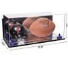 Better Display Cases Acrylic Display Case for Full Size Football and Mini Helmet - Large Rectangle Box with Mirror Case, Navy Blue Risers, Wall Mount and Mirror Base 19.25" x 8.25" x 8" (B47/A103) view 2