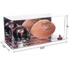 Better Display Cases Acrylic Display Case for Full Size Football and Mini Helmet - Large Rectangle Box with Mirror Case, Purple Risers and Mirror Base 19.25" x 8.25" x 8" (B47/A103) view 2