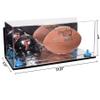 Better Display Cases Acrylic Display Case for Full Size Football and Mini Helmet - Large Rectangle Box with Mirror Case, Light Blue Risers, Wall Mount and Mirror Base 19.25" x 8.25" x 8" (B47/A103) view 2