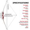 60 Inch Black Hunter Takedown Longbow Set 20-60 Lbs Archery Bow Wooden Riser Longbow for Hunting Shooting Adult Right Hand Bow (45LBS) view 2