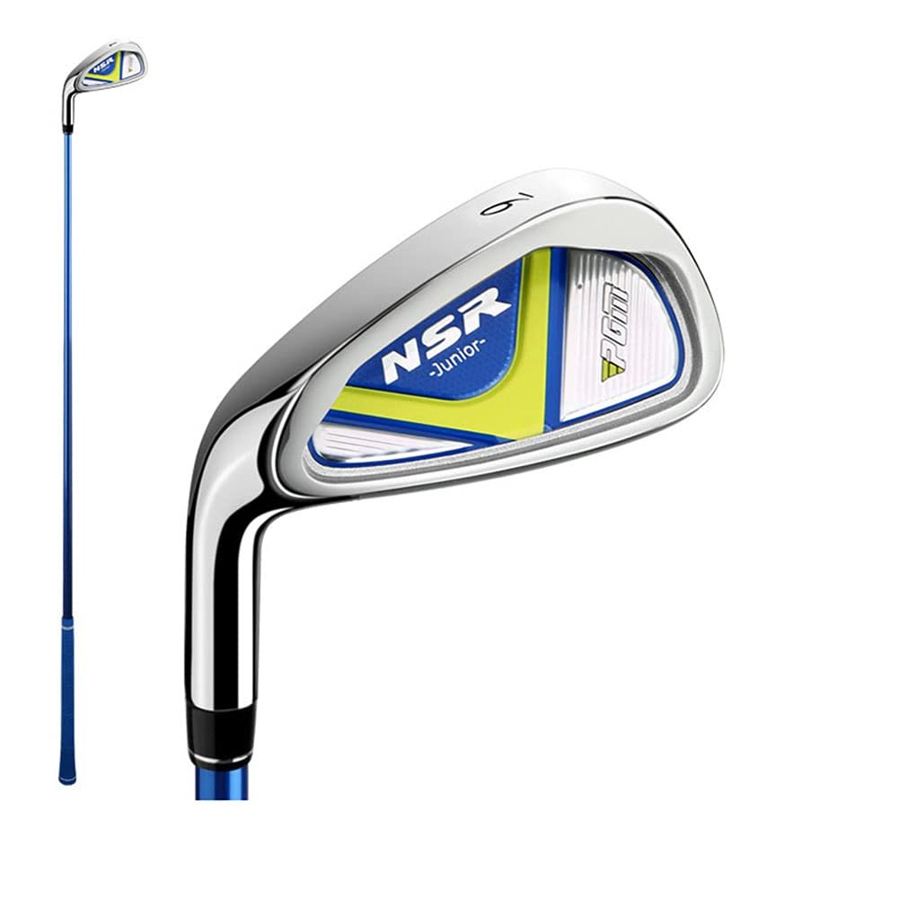 Left Hand Golf Clubs Iron #7#9 Kids Golf Blade Putters NSR Junior Golf Gift Age 3-12 Boys Girls Golf Sports (Blue,#7(9-12))