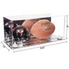Better Display Cases Acrylic Display Case for Full Size Football and Mini Helmet - Large Rectangle Box with Mirror Case, White Risers and Mirror Base 19.25" x 8.25" x 8" (B47/A103) view 2