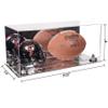 Better Display Cases Acrylic Display Case for Full Size Football and Mini Helmet - Large Rectangle Box with Mirror Case, Silver Risers and Mirror Base 19.25" x 8.25" x 8" (B47/A103) view 2