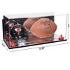 Better Display Cases Acrylic Display Case for Full Size Football and Mini Helmet - Large Rectangle Box with Mirror Case, Red Risers, Wall Mount and Mirror Base 19.25" x 8.25" x 8" (B47/A103) view 2