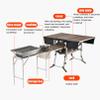 JIONET Outdoor Master Cook Station Aluminum Camping Table,Easy Carry Picnic Folding Table with kitchenware and Stove for RV BBQ Cooking Outdoor (Color : Package 4) view 4