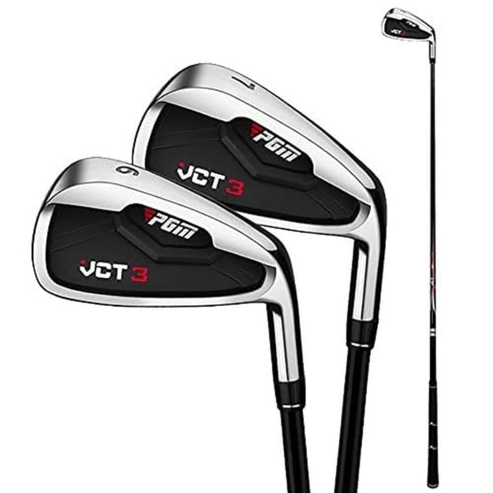 Golf Clubs Iron Mens Golf VCT3#5/6/7/8/9/P/S Right Handed Professional Pole Steel/Carbon Shaft Golf Putter Club (7-Steel Shaft)