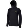 BASSDASH Mens UPF 50+ 1/4 Zip Fishing Hoodie Shirt Quick Dry Performance Long Sleeve Sun Protection FS24M Black view 1