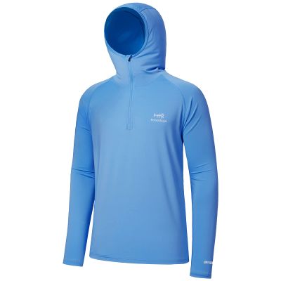 BASSDASH Mens UPF 50+ 1/4 Zip Fishing Hoodie Shirt Quick Dry Performance Long Sleeve Sun Protection FS24M