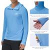 BASSDASH Mens UPF 50+ 1/4 Zip Fishing Hoodie Shirt Quick Dry Performance Long Sleeve Sun Protection FS24M view 3