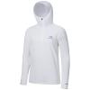 BASSDASH Mens UPF 50+ 1/4 Zip Fishing Hoodie Shirt Quick Dry Performance Long Sleeve Sun Protection FS24M White view 1