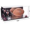 Better Display Cases Acrylic Display Case for Full Size Football and Mini Helmet - Large Rectangle Box with Mirror Case, Purple Risers, Wall Mount and Mirror Base 19.25" x 8.25" x 8" (B47/A103) view 2