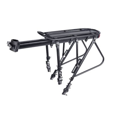 Bicycle Bed Rear Carrier, Quick Release Adjustable Alloy Bicycle Carrier, Maximum Load Capacity 220.5 lbs (100 kg), Lightweight, Easy to Install, Bicycle Luggage Carrier with Rear Reflector (Style 1)