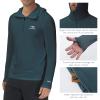BASSDASH Mens UPF 50+ 1/4 Zip Fishing Hoodie Shirt Quick Dry Performance Long Sleeve Sun Protection FS24M Slate Blue view 4