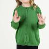 EISHOW Kids Baby Girls School Sweater Cardigan Long Sleeve Button Crewneck Cotton Knit Boys Casual Cardigans Uniform Sweater (Green,5 Years) view 2