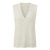 Womens V Neck Oversized Sweater Vest Oversized Sleeveless Cable Knitted Pullover Knit Vest Sweater Beige view 4