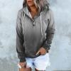 Womens Color Block Hoodie Sweatshirts Drawstring Pullover Tops Tie Dye Cozy Lightweight Loose Pullover Jumpter Tops Black view 2