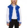 Kids Baseball Jacket School Varsity Uniform Casual Sweatshirt Girls Sweater Jacket Baseball Solid Color view 1