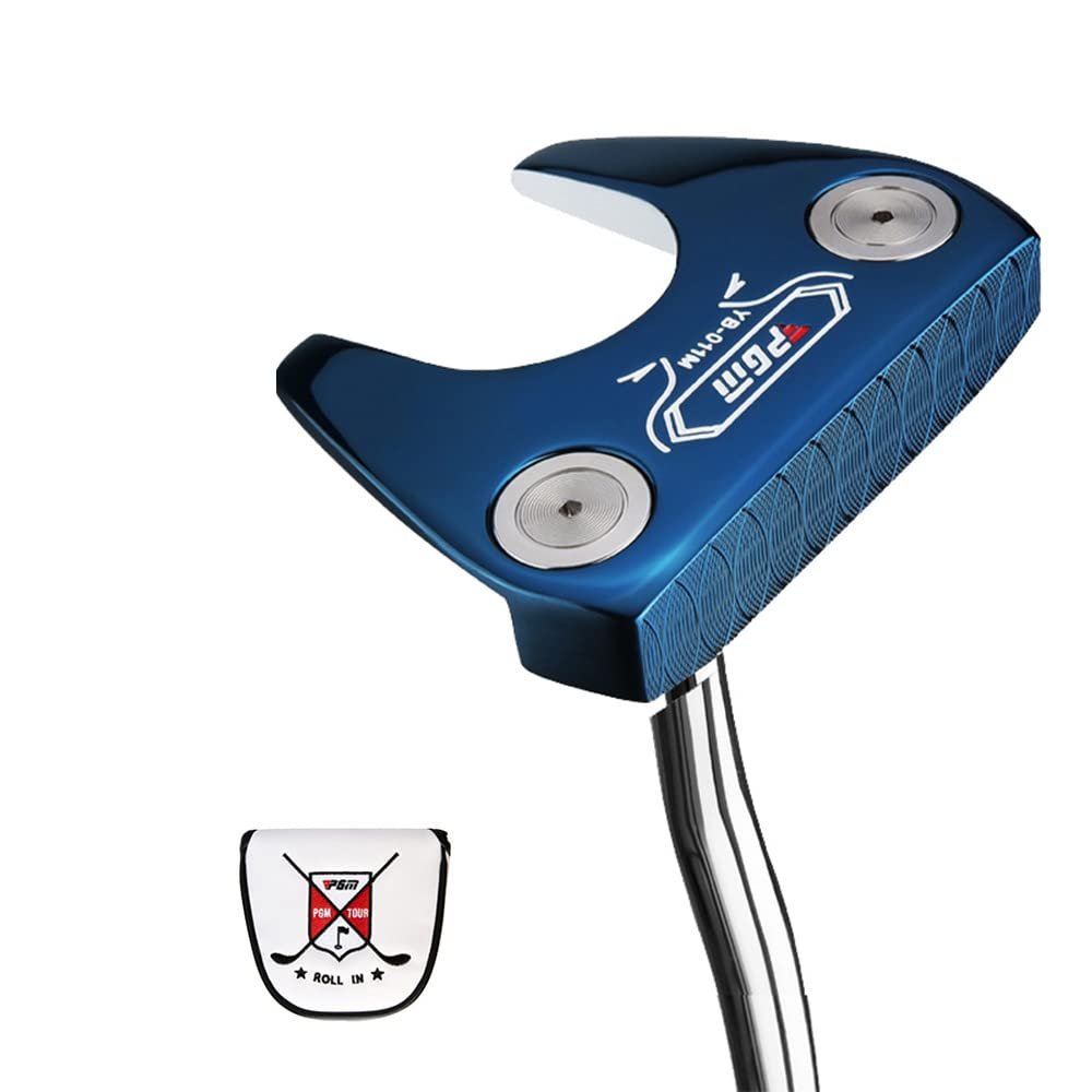 Golf Clubs CNC Integration Shaft Golfing Traning with Golf Headcover Unisex Women Men Golf Putter Club Driving Irons (Blue)