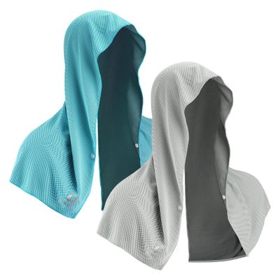 Sukeen Cooling Hoodie Towel, Absorbent Quick-Drying Cooling Towels for Neck and Face, UV Sun Protection Cooling Neck Wraps Sport Head Cooling Towel Hot Weather