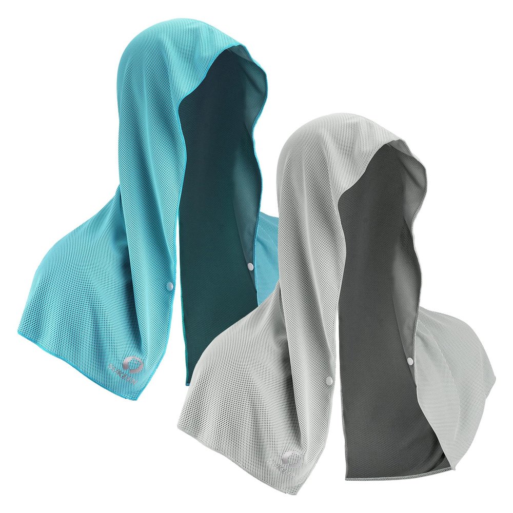 Sukeen Cooling Hoodie Towel, Absorbent Quick-Drying Cooling Towels for Neck and Face, UV Sun Protection Cooling Neck Wraps Sport Head Cooling Towel Hot Weather