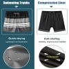 APTRO Men's Swim Trunks with Compression Liner 5 Inch Bathing Suit Beach Swimsuits #C176 3X view 4