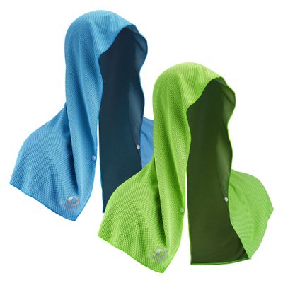 Sukeen Cooling Hoodie Towel, Absorbent Quick-Drying Cooling Towels for Neck and Face, UV Sun Protection Cooling Neck Wraps Sport Head Cooling Towel Hot Weather