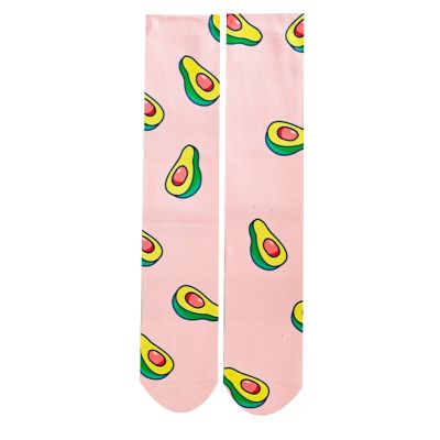 Crazy Socks Funny Socks,3D Pattern Cool Socks,Personalized With Pink Avocado graphic design Socks Gift for Men Women