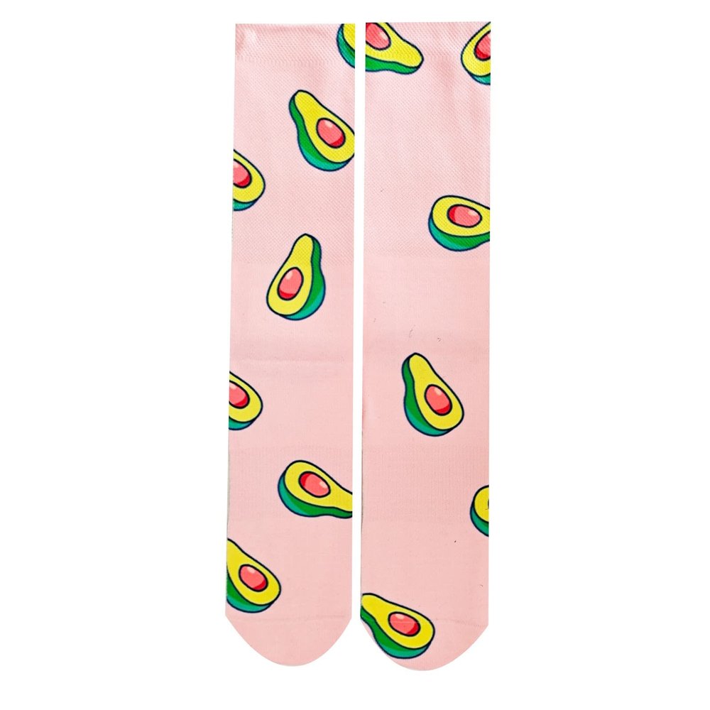 Crazy Socks Funny Socks,3D Pattern Cool Socks,Personalized With Pink Avocado graphic design Socks Gift for Men Women