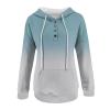 Womens Color Block Hoodie Sweatshirts Drawstring Pullover Tops Tie Dye Cozy Lightweight Loose Pullover Jumpter Tops Blue view 3