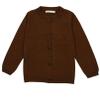 EISHOW Kids Baby Girls School Sweater Cardigan Long Sleeve Button Crewneck Cotton Knit Boys Casual Cardigans Uniform Sweater (Coffee,3T) view 1