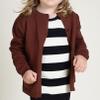 EISHOW Kids Baby Girls School Sweater Cardigan Long Sleeve Button Crewneck Cotton Knit Boys Casual Cardigans Uniform Sweater (Coffee,3T) view 3