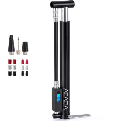ACACIA Mini Bike Pump with Digital Pressure Gauge Fits Presta and Schrader Valve 130 PSI 12.6 Inch