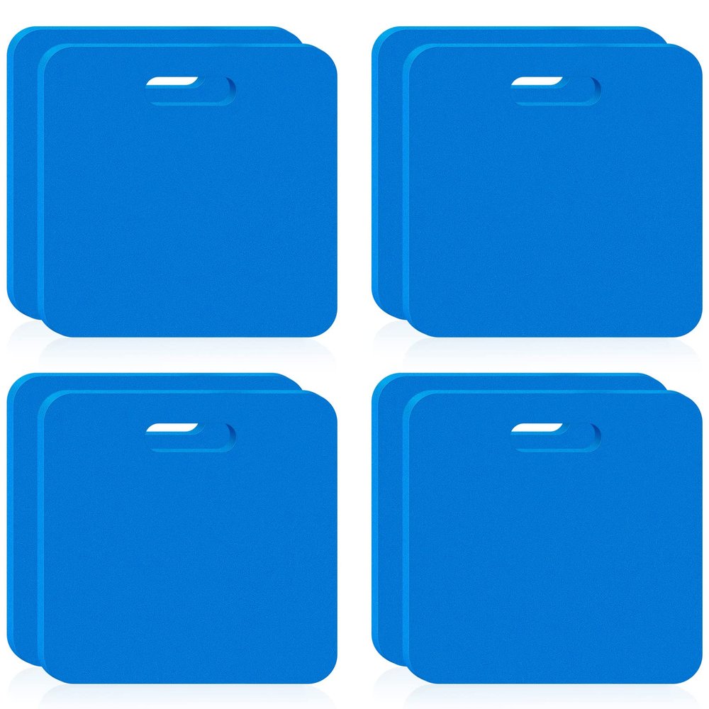 Juexica 8 Pcs Stadium Seat Cushion Portable Cushion Bleachers with Handle Stadium Seat Pad for Spectating Sports Festivals, Outdoor Concerts, Garage, Yoga, Camping, Hiking, Fishing Chairs (Blue)