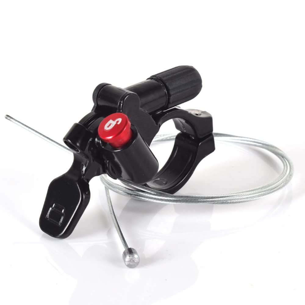 ihreesy Bike Fork Remote Lockout Lever,Aluminum Alloy Bicycle Fork Remote Lockout Lever Accessories for MTB Road Bike Bicycle,#A,Red