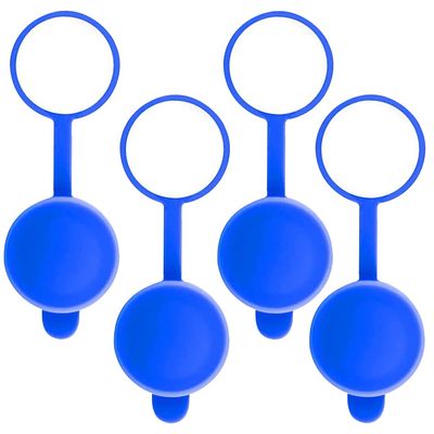 4 Pcs Water Jug Cap, 2.17 x 2.17 x 0.79 inch 5 Gallon Water Jug Cap Silicone Reusable Replacement Cap Water Bottle Reusable Replacement Cap (Blue)