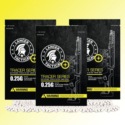 Lancer Tactical Pro Series 4000 Round Airsoft Tracer BBS 0.25gX3