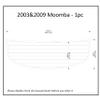 Boat EVA Faux Teak Decking Floor Compatible with 2003-2009 Moomba-1pc-69 3/16 x 25 9/16 Swim Platform view 2