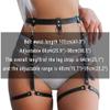 Jerany Goth Leather Waist Leg Chain Belt - Black Harness for Women - Sexy Thigh Body Chain for Rave Nightclub Party Birthday view 4