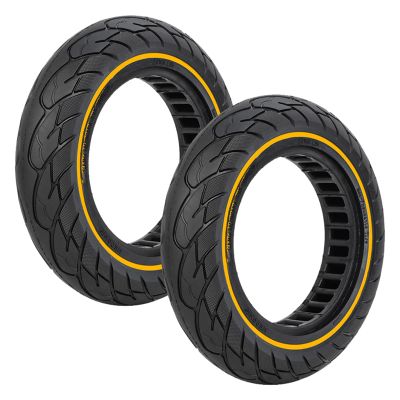 Explosion Proof Solid Tire, 8.5 Inches Electric Scooter Tyres, Rubber Replacement Tire, Outdoor Honeycomb Tires (Yellow 2 PCS)