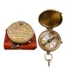 Vintage Brass Pocket Compass  Antique Navigation Compass with Lid, Handmade Maritime Gift for Men, Explorer, or Hiker (to My Son) view 2