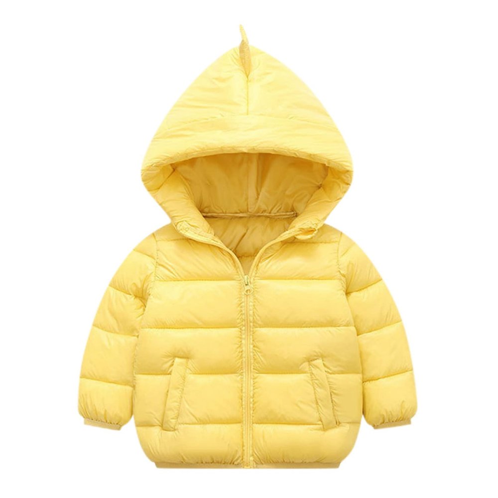 Winter Coats for Toddler Baby Boys Girls Padded Light Warm Jacket Outerwear Infant Winter Down (Yellow, 4-5 Years)