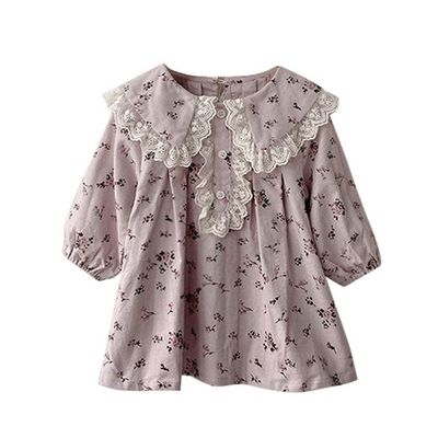 Baby Newborn Infant Girls Long Sleeve Floral Lace Spring Autumn Princess Dress Clothes Toddler Girls (Pink, 2-3 Years)