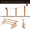 MR Skate Rail Skateboard Ramp Grind Rail Professional Skatepark Grind Rail Adjustable Height Grind Rail for Skateboard Rail Tricks Practice, Round Bar Skate Grind Rail 71 for Beginners to Advanced view 4