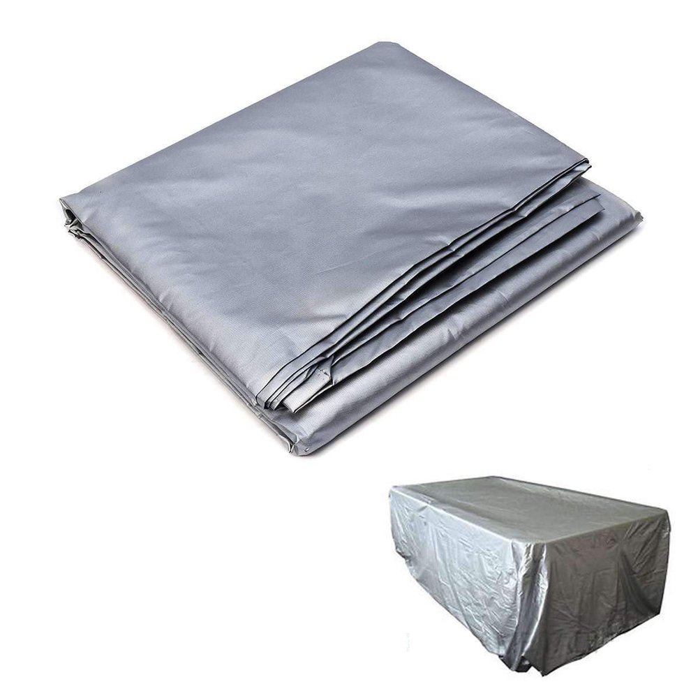 SEIWEI 8ft Billiard Table Dust Cover Outdoor Pool Table Cover Foldable and Waterproof Silver